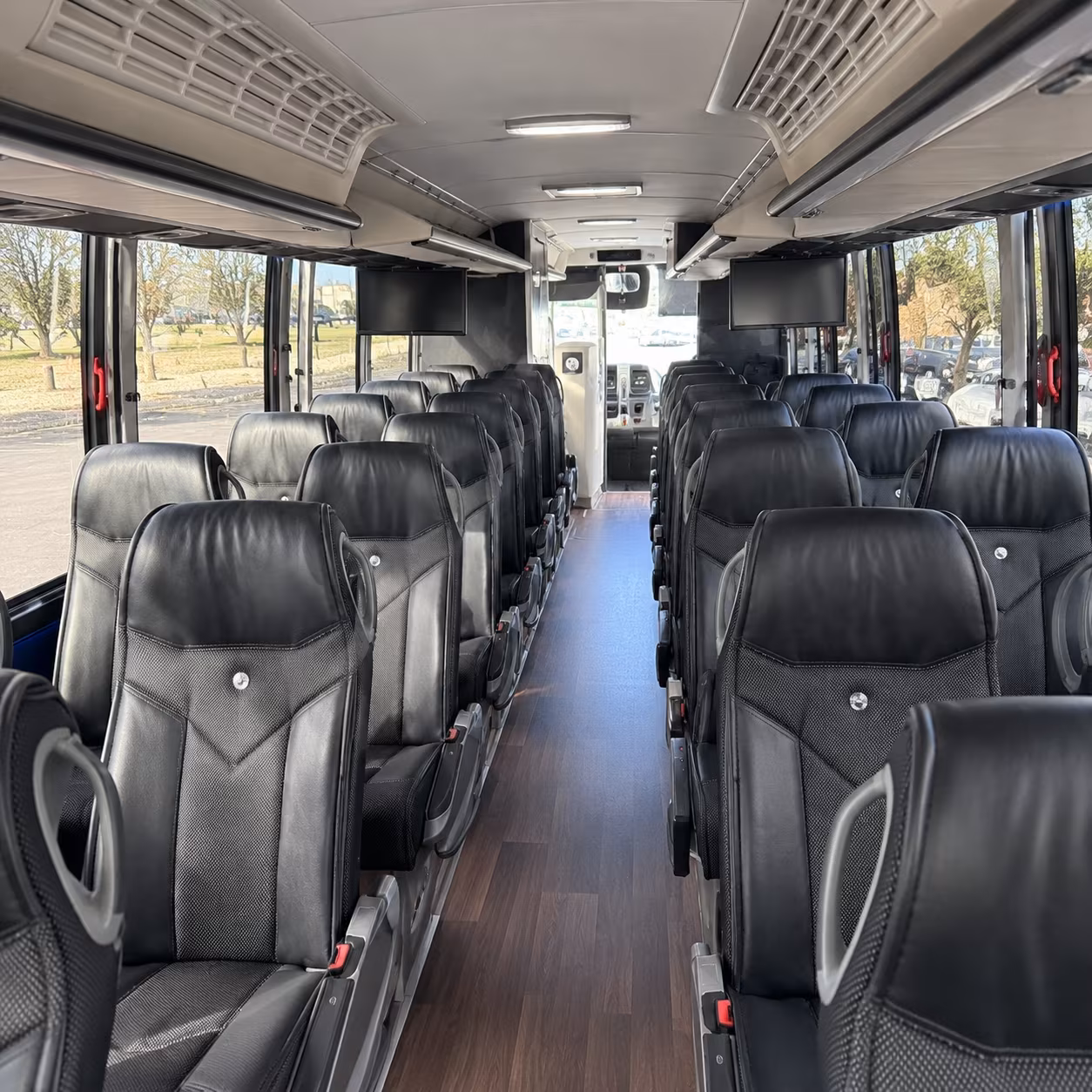 renton charter bus interior